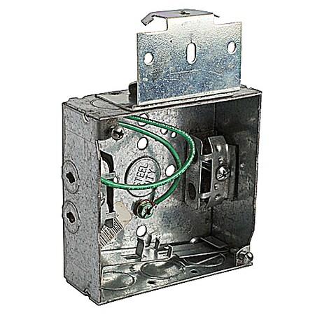 Abb Electrical Box, 21 cu. in., Square, Steel 52151MSXPP